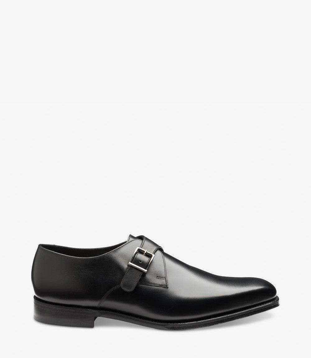 Loake Medway Black Single Monk Strap Shoes