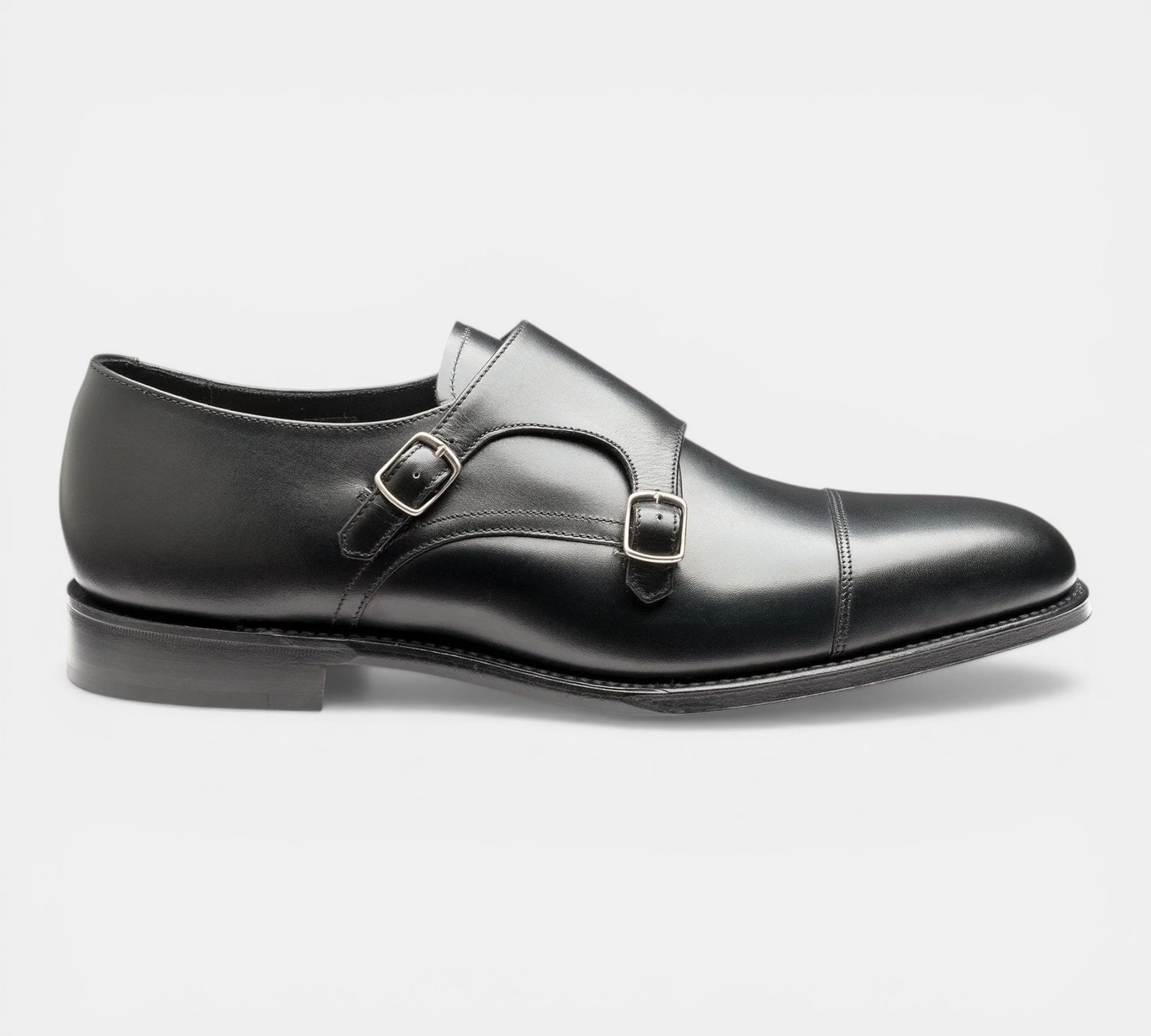 Loake Cannon Black Double Monk Strap Shoes
