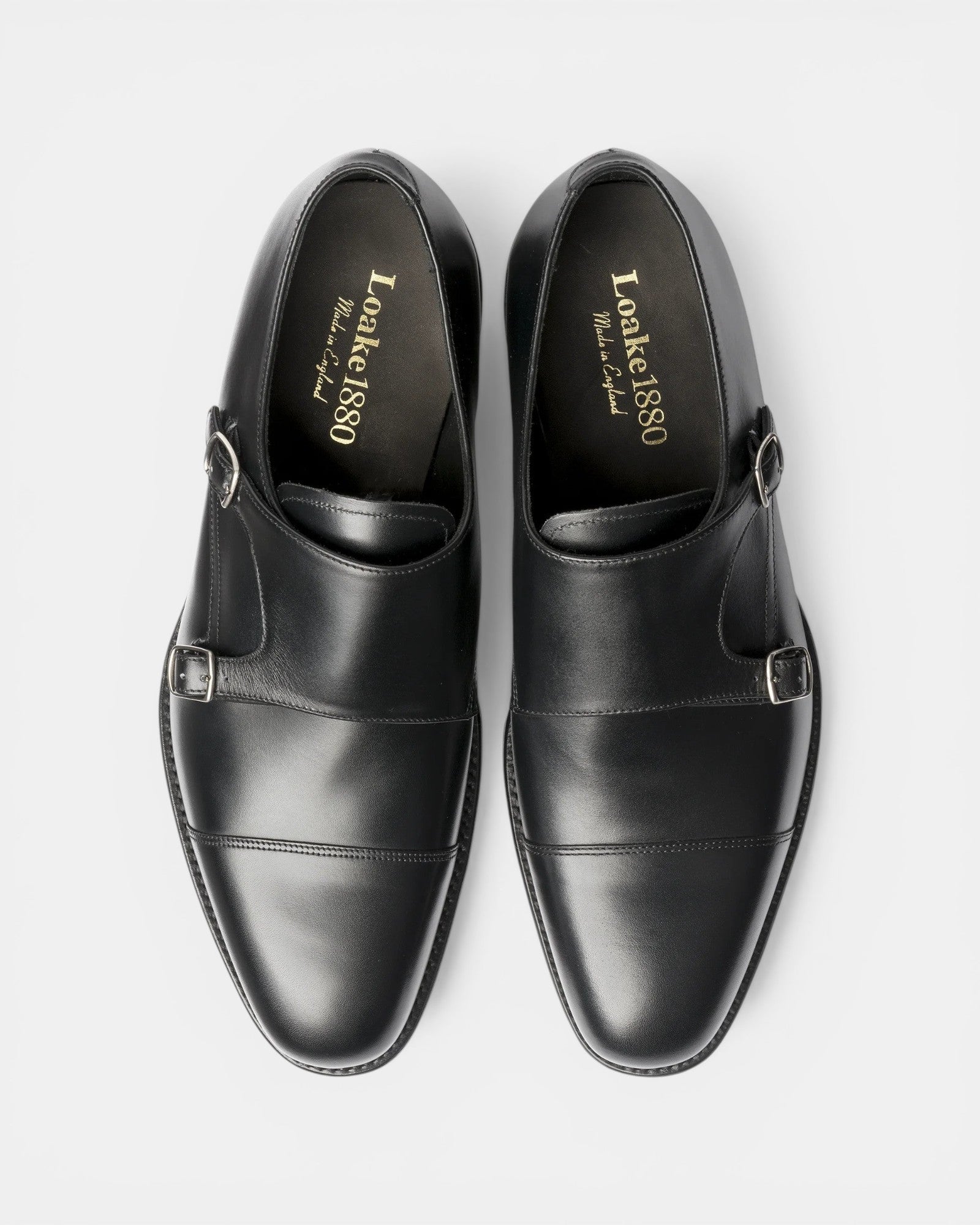 Loake Cannon Black Double Monk Strap Shoes