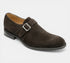 Loake 357 Dark Brown Suede Monk Strap Shoes