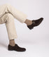 Loake 357 Dark Brown Suede Monk Strap Shoes