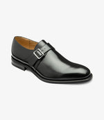 Loake 357 Black Monk Strap Shoes | Calf Leather