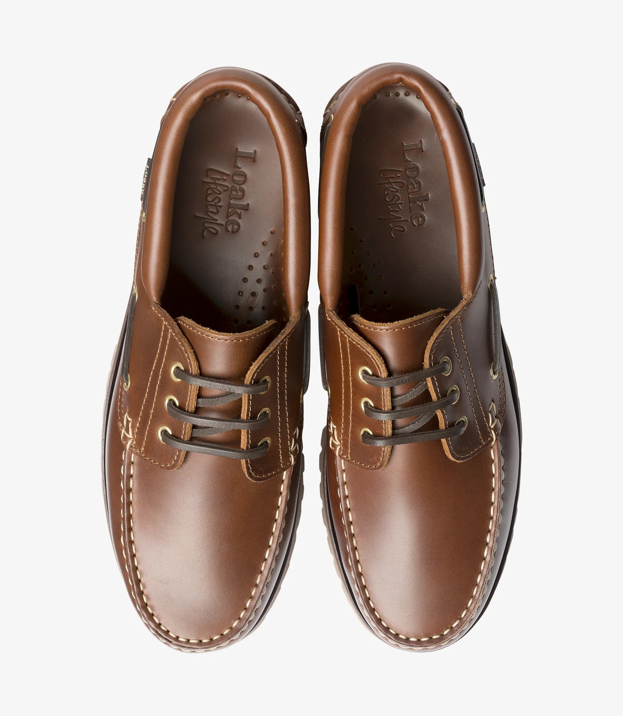 Loake 522 Brown Leather Boat Shoes | Men's Casual Deck Shoes