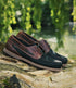 Loake Lymington Navy Brown Nubuck Boat Shoes