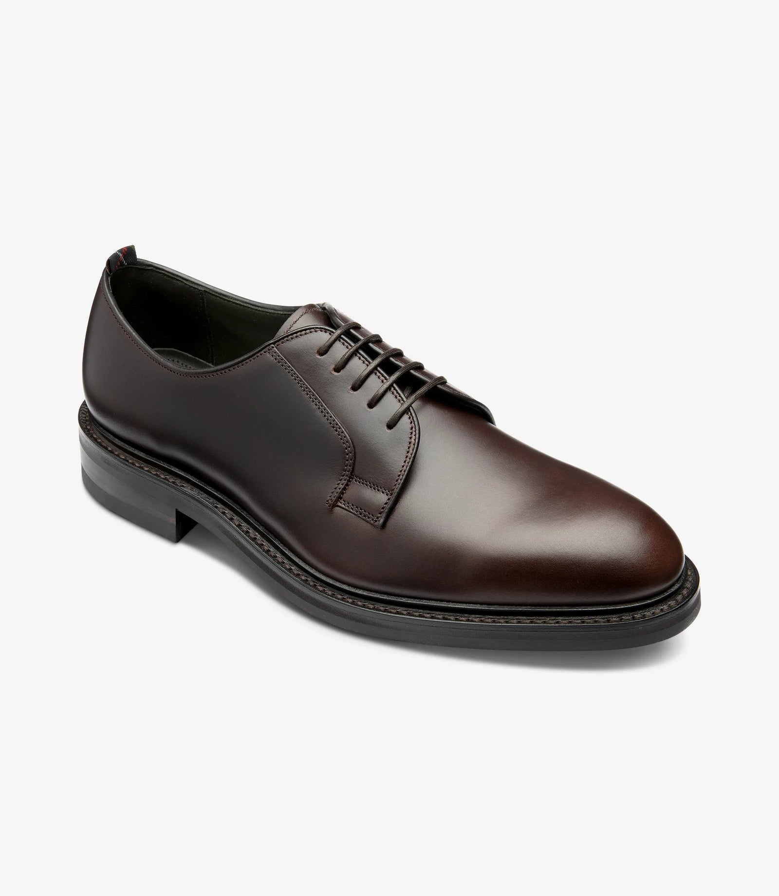 Loake Fernsby Dark Brown Waxy Leather Derby Shoes