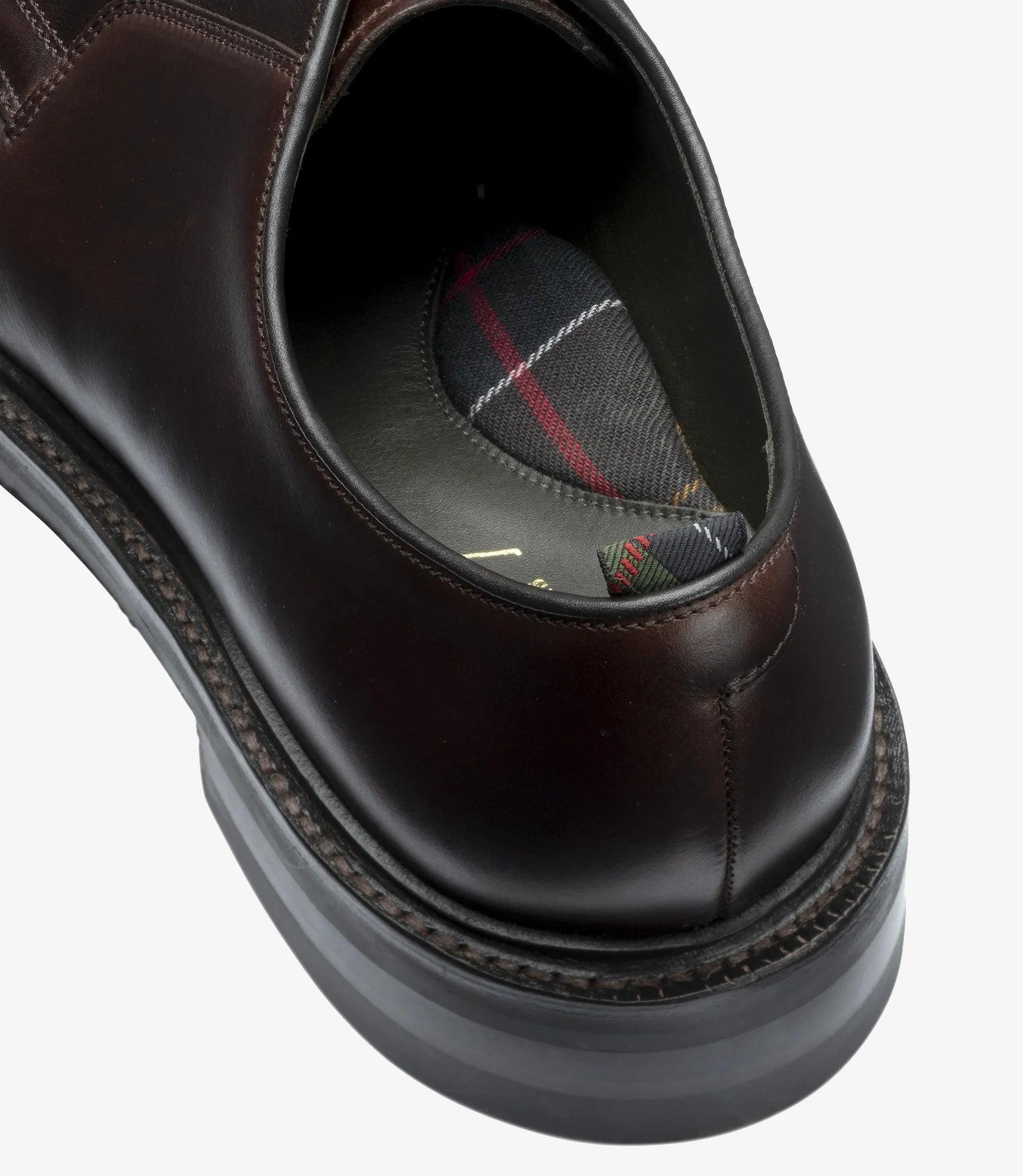 Loake Fernsby Dark Brown Waxy Leather Derby Shoes