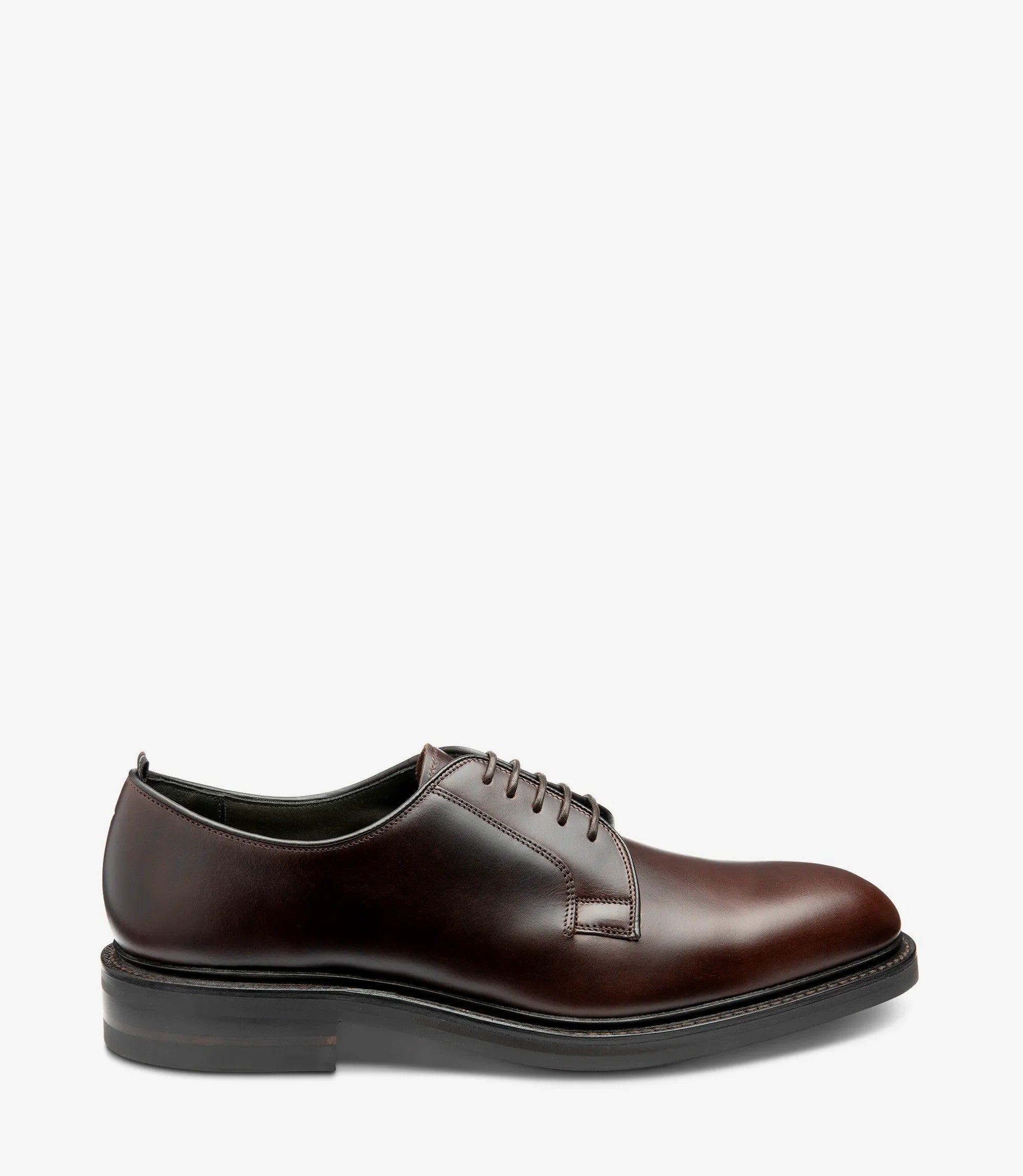 Loake Fernsby Dark Brown Waxy Leather Derby Shoes