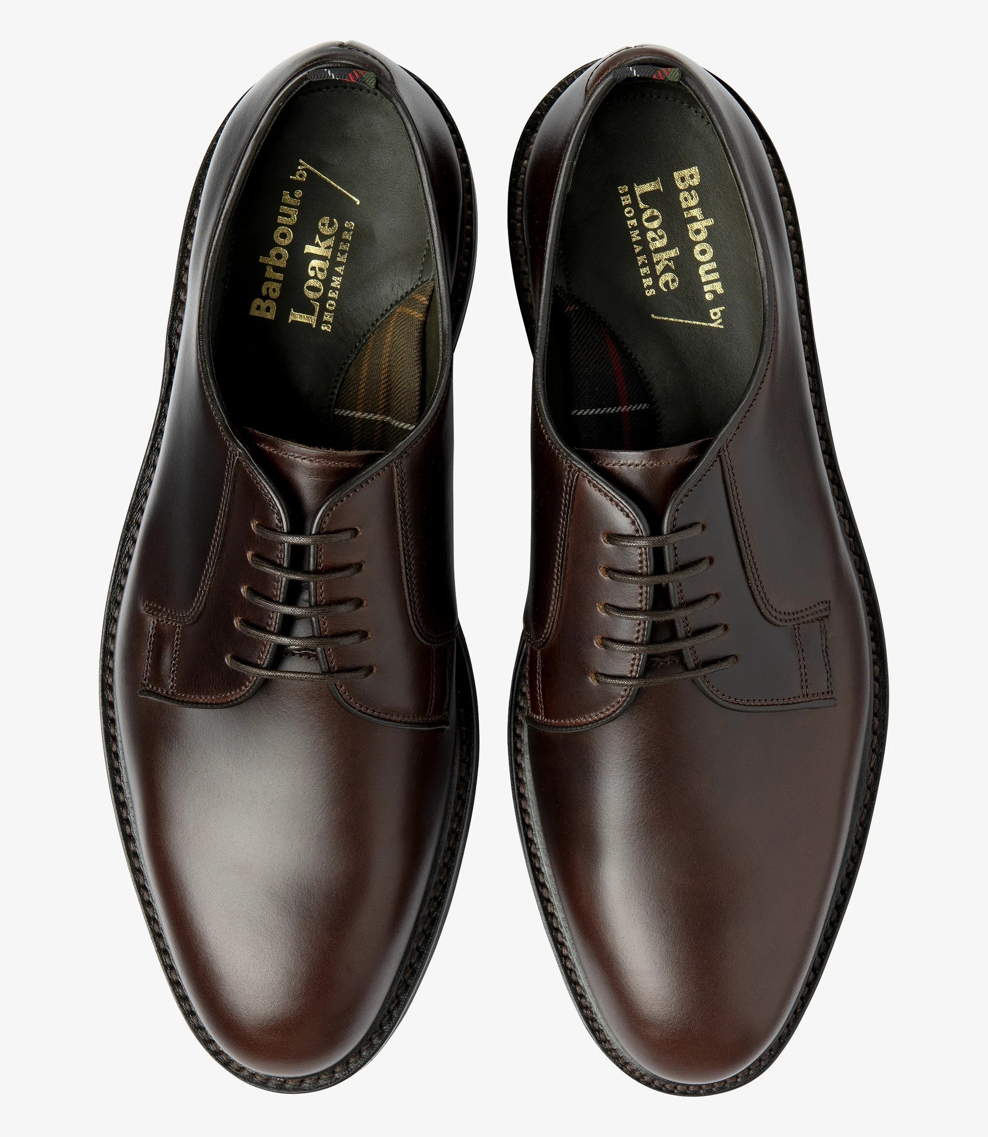 Loake Fernsby Dark Brown Waxy Leather Derby Shoes