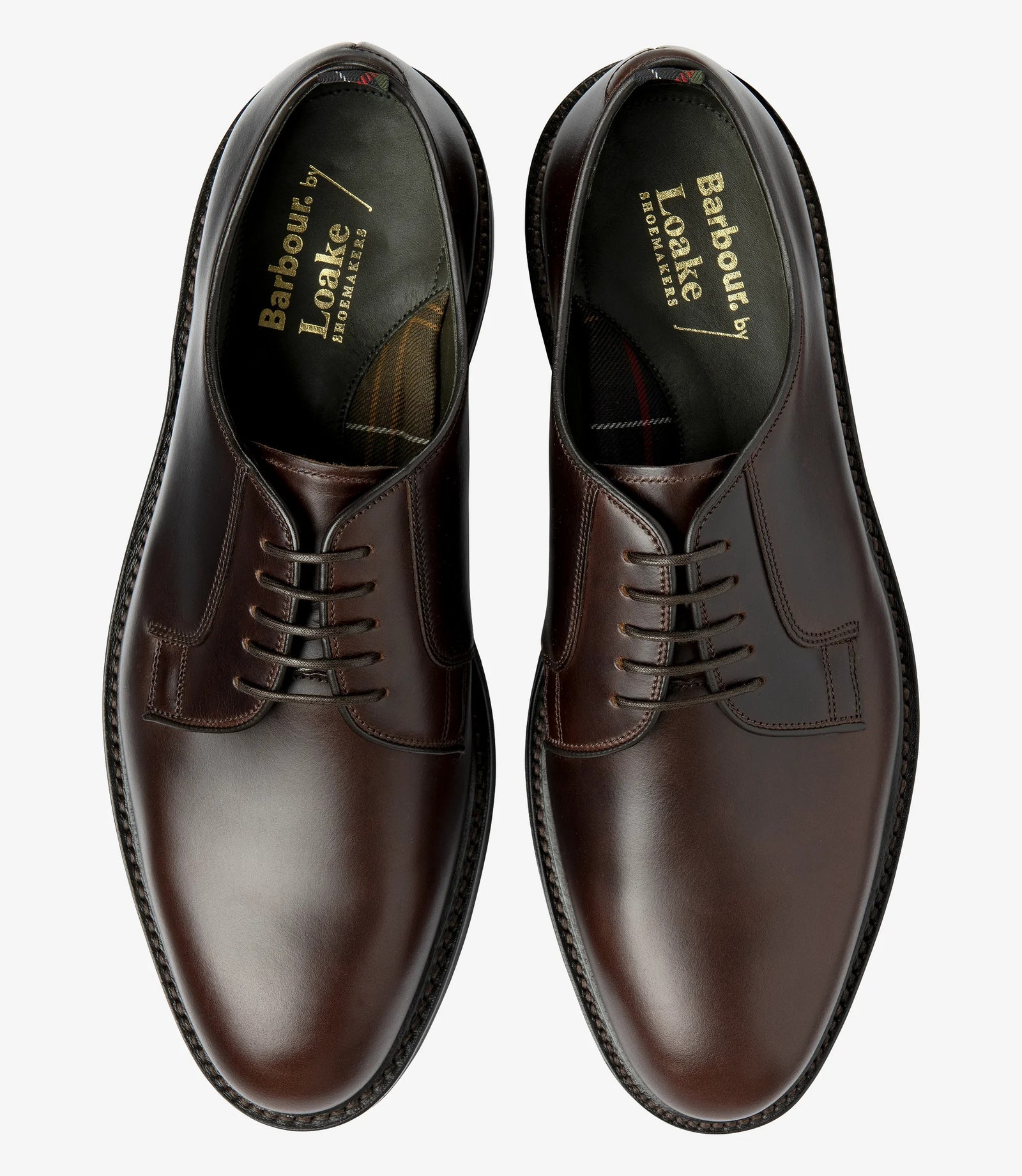 Loake Fernsby Dark Brown Waxy Leather Derby Shoes