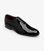 Loake Regal Black Patent Wholecut Oxford Shoes Front View