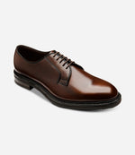 Loake Leyburn Dark Brown Plain Tie Oxford Shoes Front View