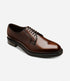 Loake Leyburn Dark Brown Plain Tie Oxford Shoes Front View