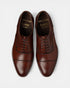 Loake Stonegate Dark Brown Oxford Shoes | Men's Toe Cap Top View