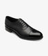 Loake Stonegate Carbon Black Toe Cap Oxford Shoes front View