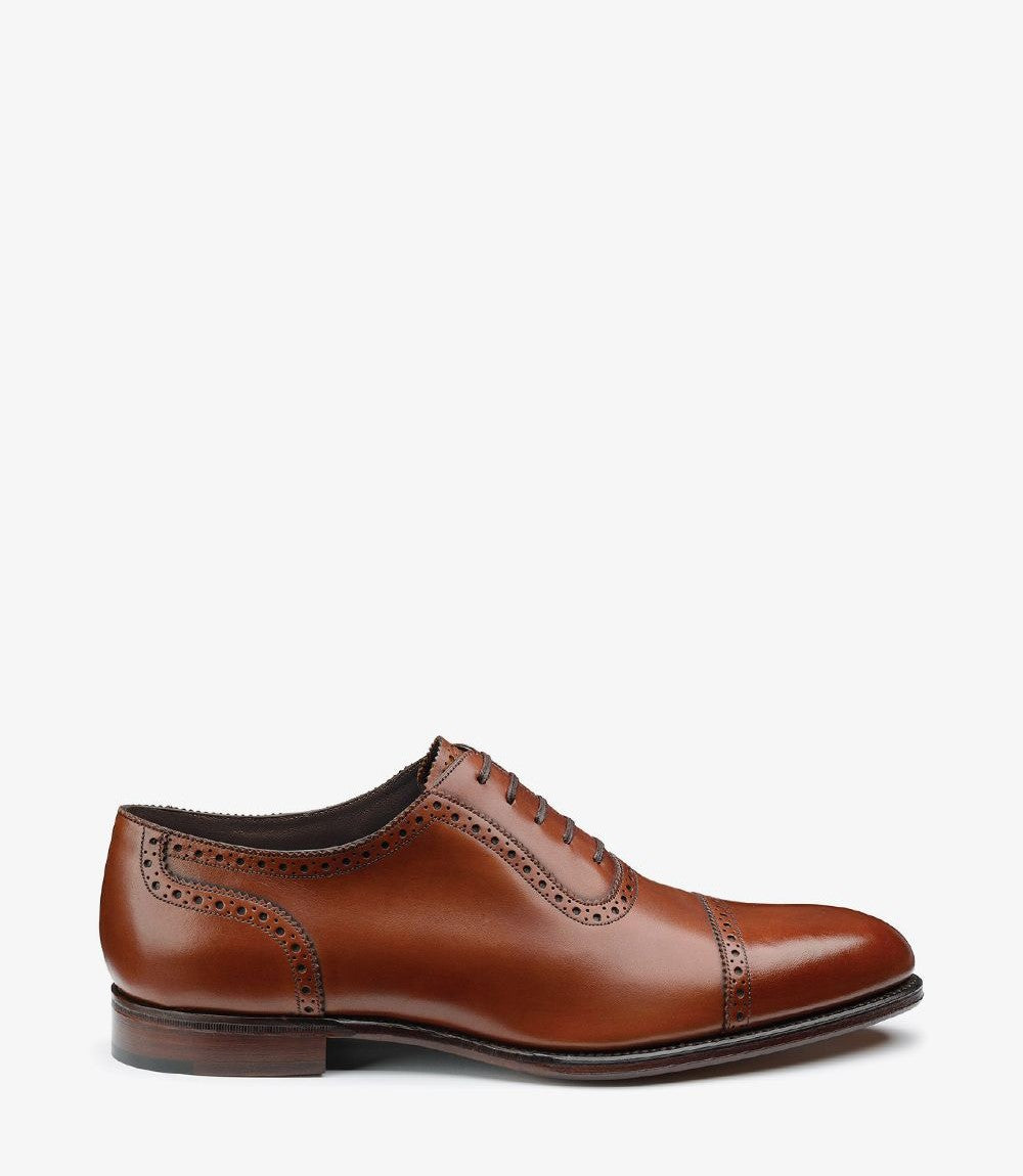 Loake Trinity Deep Mahogany Semi Brogue Oxford Shoes | Handmade in England
