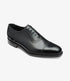 Loake Strand Black Semi Brogue Oxford Shoes | Made in England