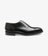 Loake Fleet Black Semi Brogue Oxford Shoes | Made in England
