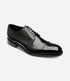 Loake Eldon Black Semi Brogue Shoes | Goodyear Welted Dress Shoes