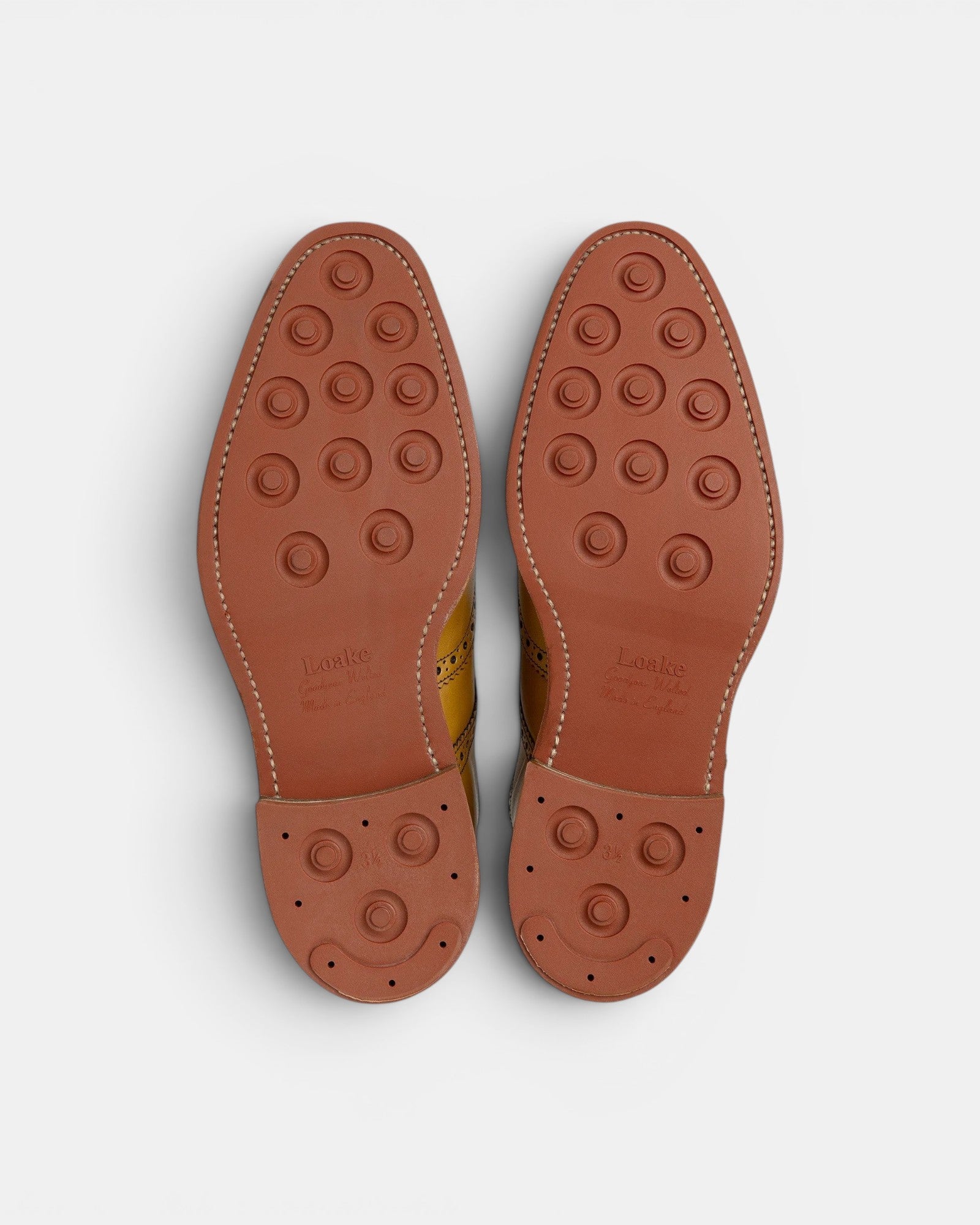 Loake Redgrave Tan Semi Brogue Shoes Sole Detail