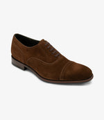 Loake Hughes Brown Suede Semi Brogue Shoes | Men's Smart Casual Shoes