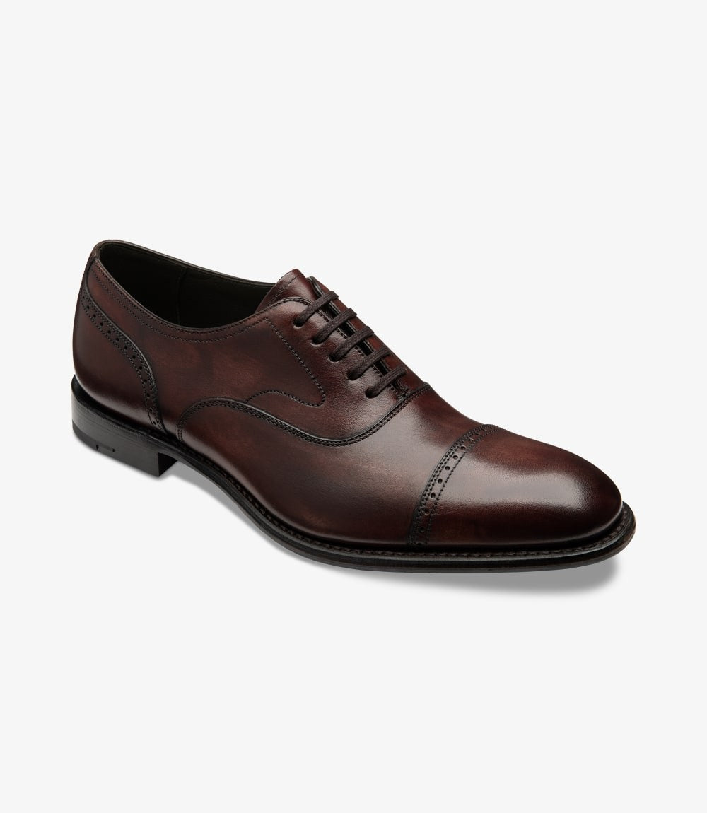 Loake Hughes Burgundy Semi Brogue Shoes | Men's Dress Shoes