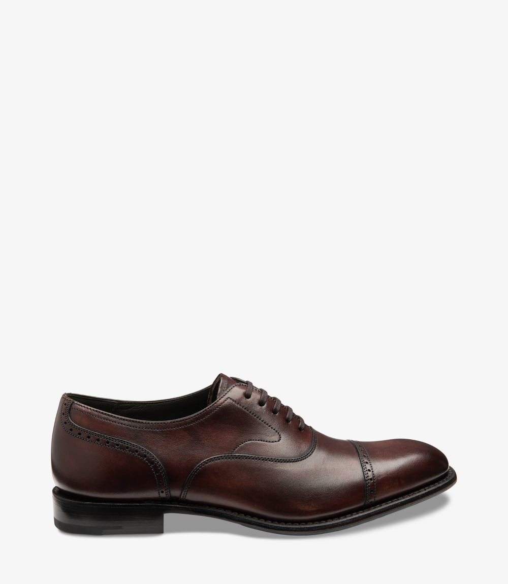 Loake Hughes Burgundy Semi Brogue Shoes | Men's Dress Shoes