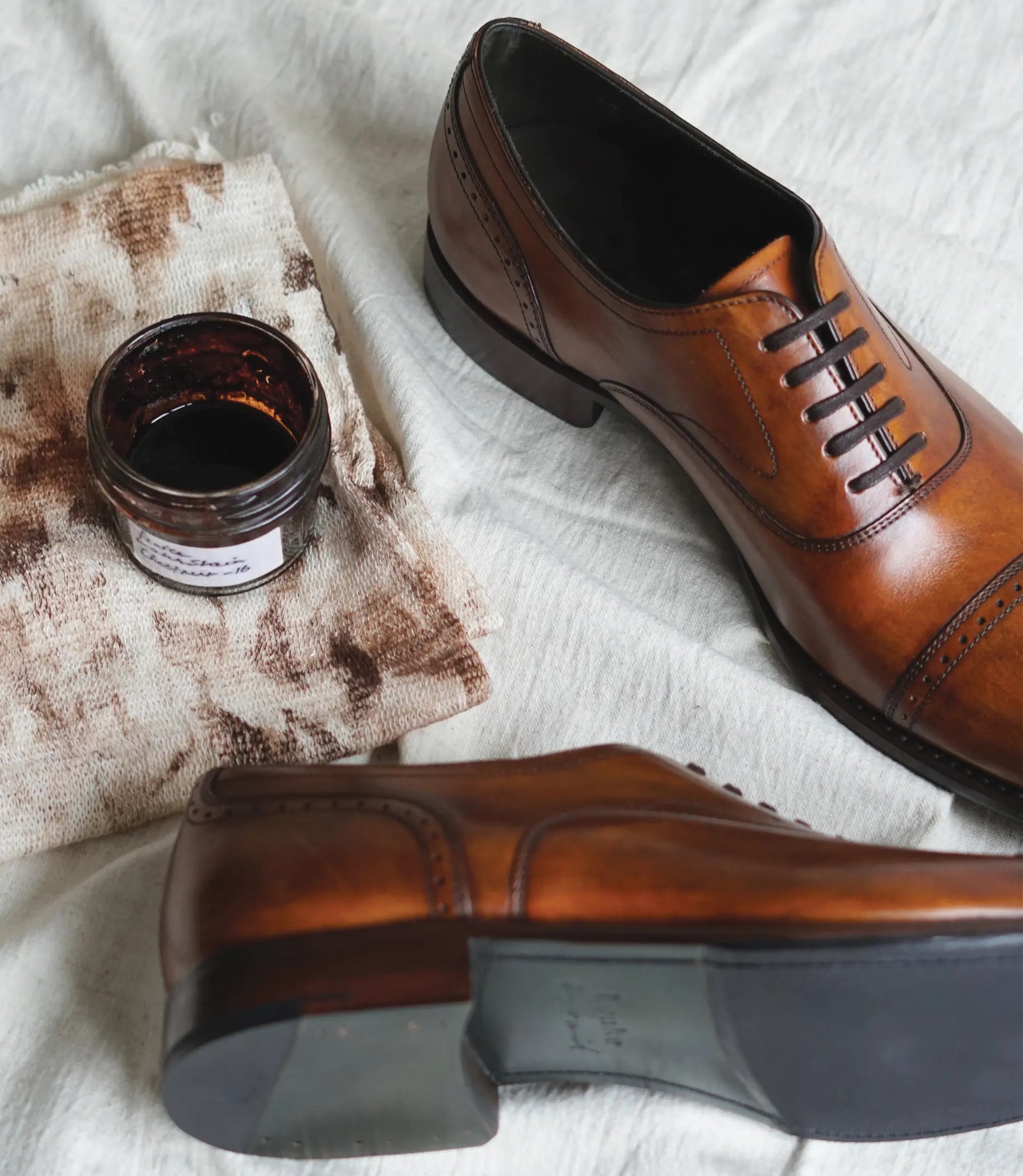 Loake Hughes Chestnut Brown Semi Brogue Shoes | Men's Dress Shoes