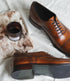 Loake Hughes Chestnut Brown Semi Brogue Shoes | Men's Dress Shoes