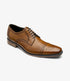 Loake Foley Tan Semi Brogue Derby Shoes | Men's Dress Shoes