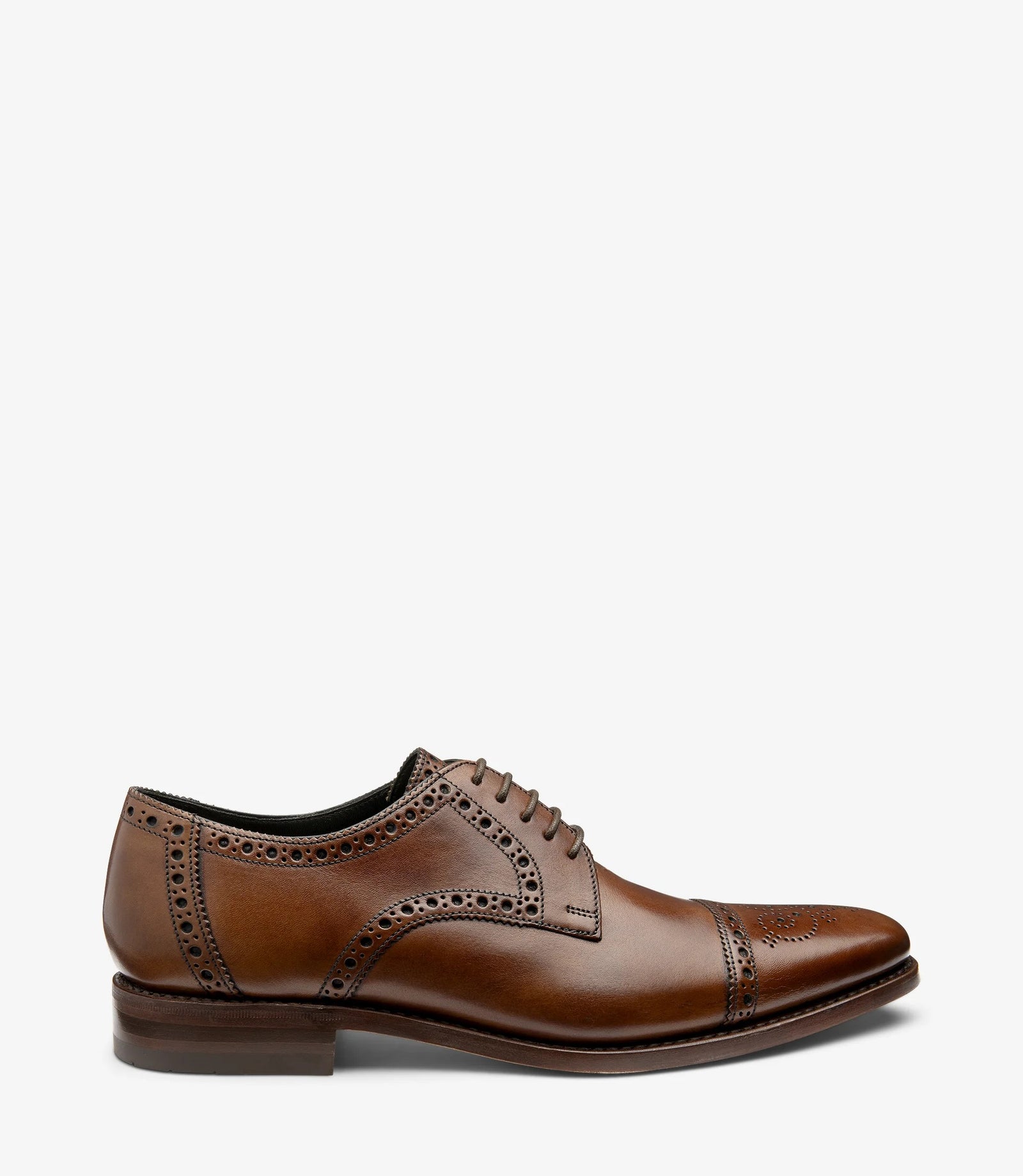Loake Foley Cedar Semi Brogue Derby Shoes | Men's Dress Shoes