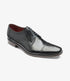 Loake Foley Black Semi Brogue Derby Shoes | Men's Dress Shoes