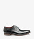 Loake Foley Black Semi Brogue Derby Shoes | Men's Dress Shoes