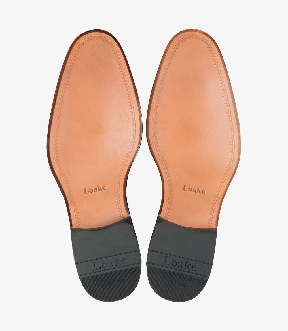 Men Loake Patent Classic Black Tie Shoes