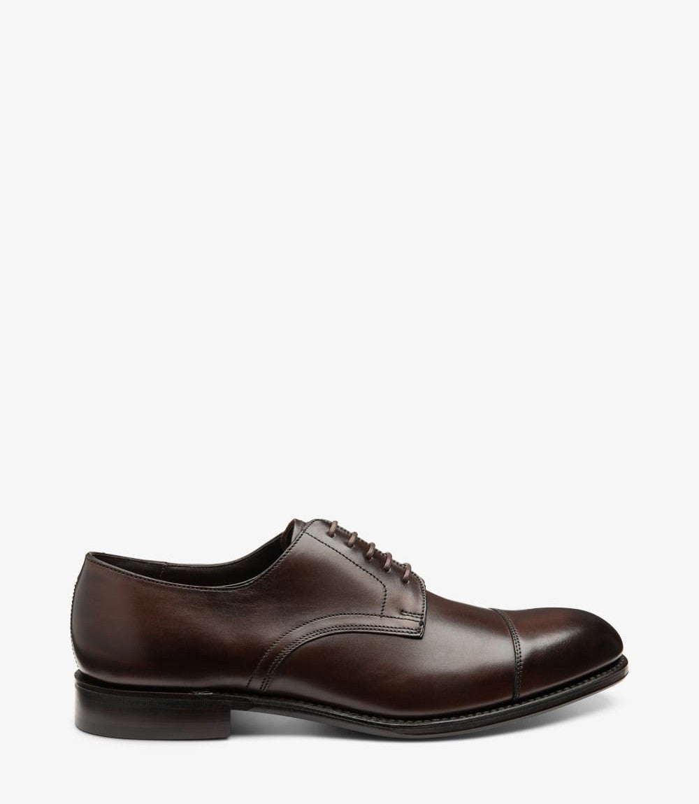 Loake Petergate Scorched Walnut Toe Cap Derby Shoes