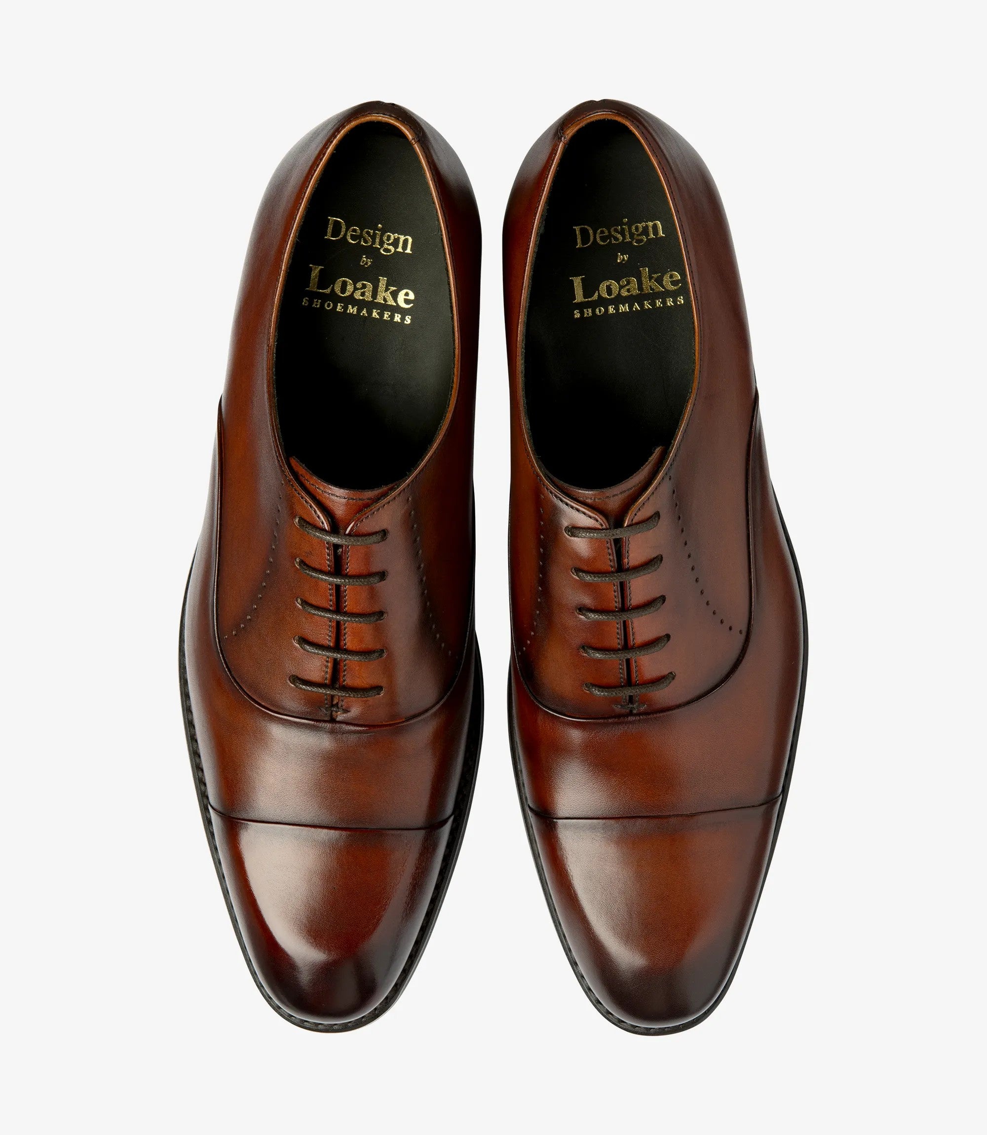 Loake Phoenix Scotch Patina Toe Cap Oxford Shoes