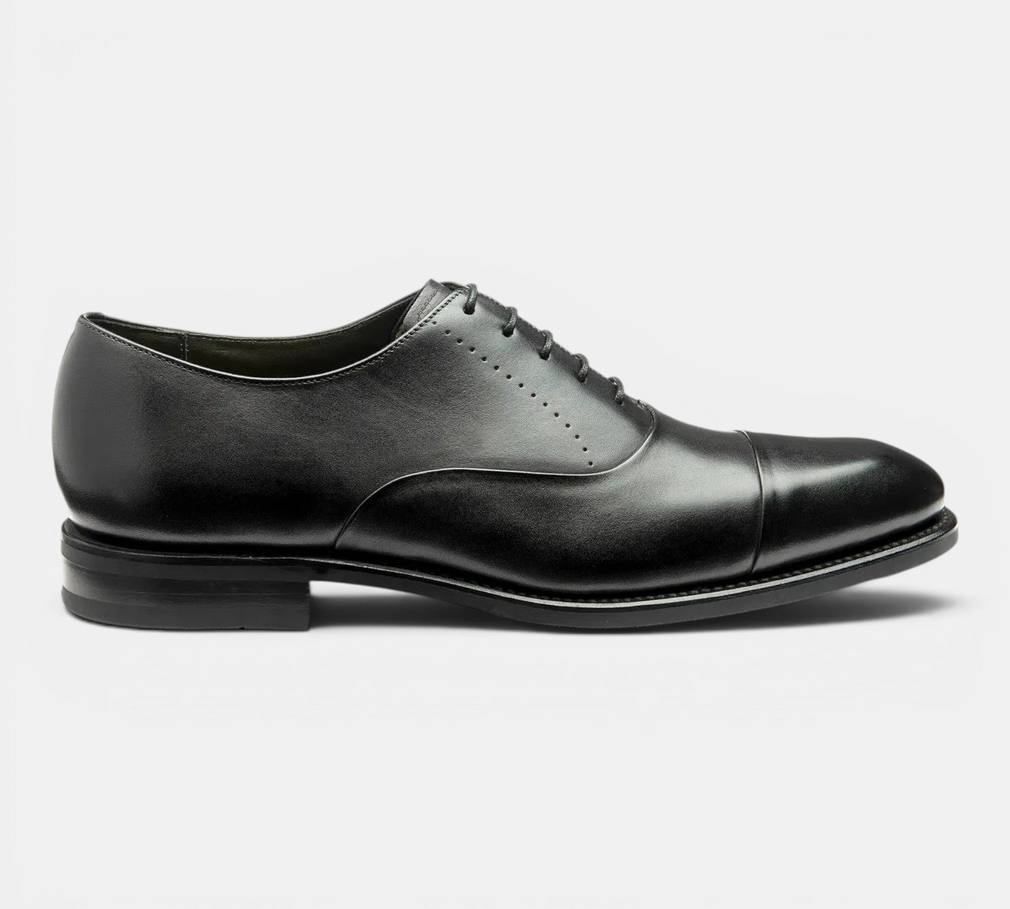 Loake Phoenix Black Toe Cap Oxford Shoes