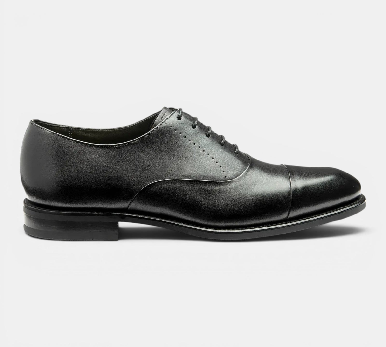 Loake Phoenix Black Toe Cap Oxford Shoes