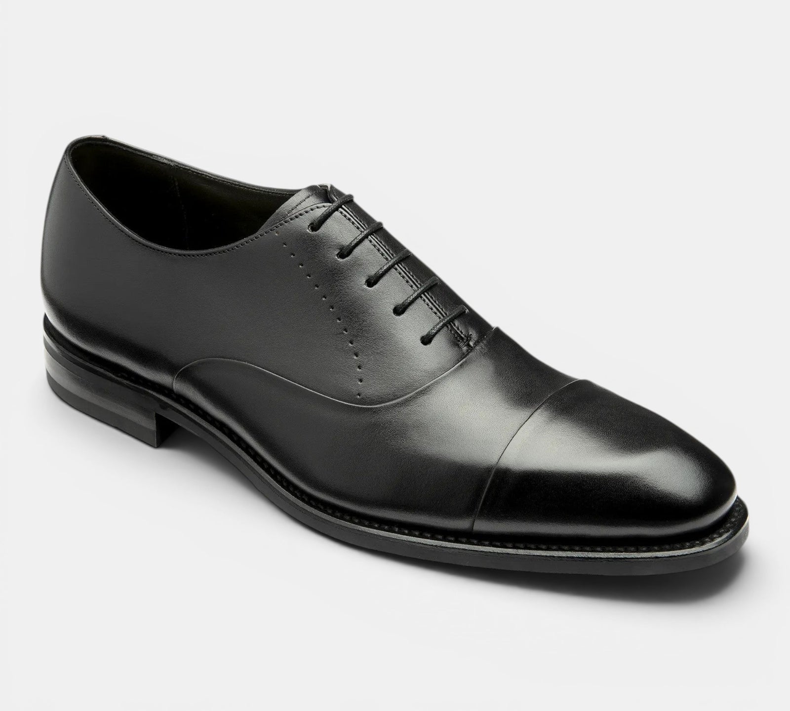 Loake Phoenix Black Toe Cap Oxford Shoes