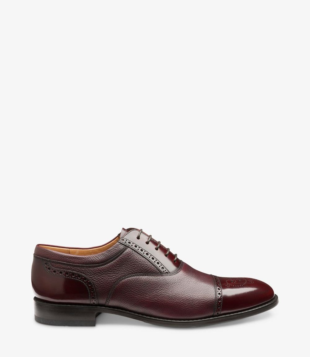 Loake Woodstock Burgundy Oxford Brogues | Men's Dress Shoes
