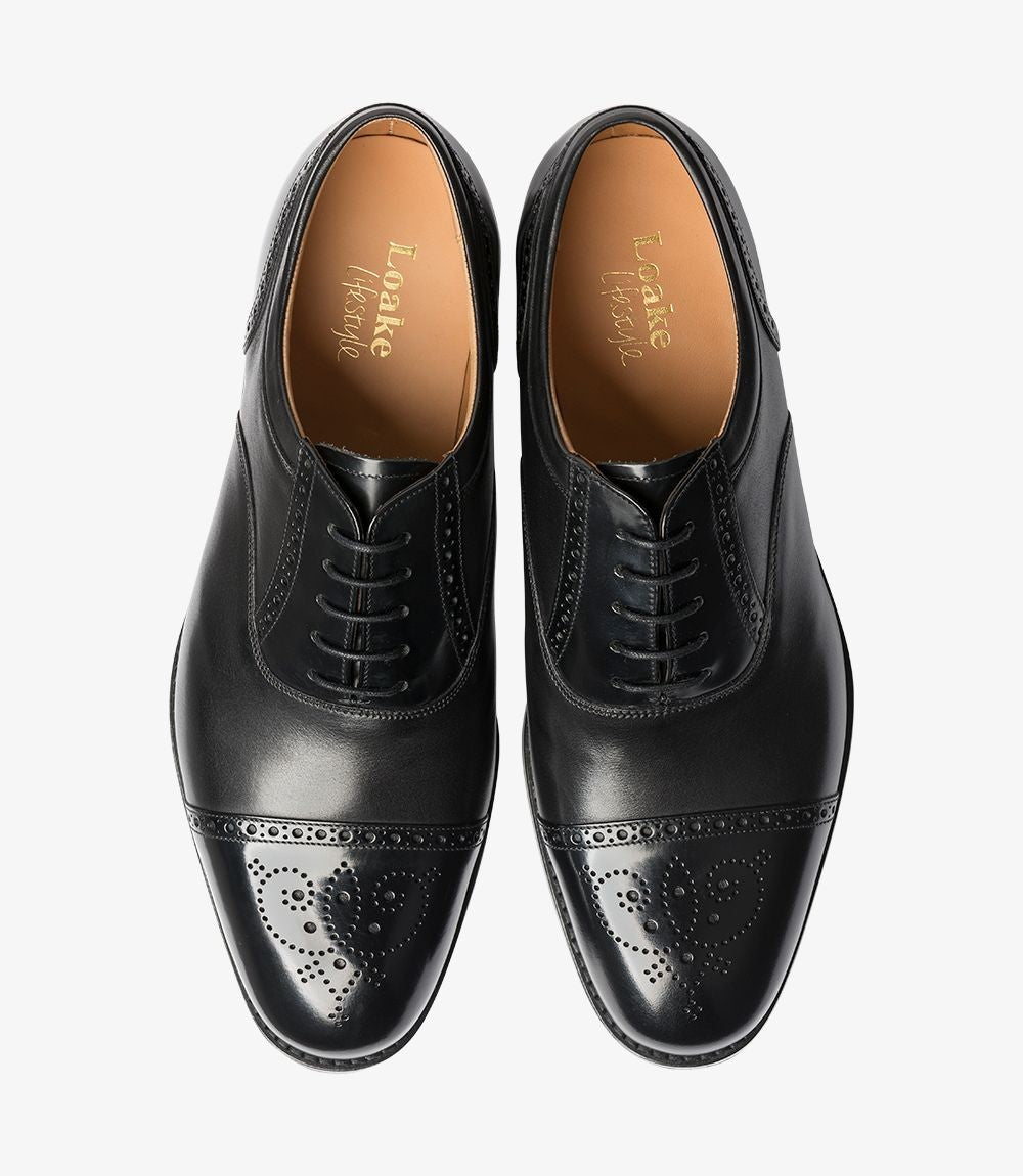 Loake Woodstock Black Oxford Brogues | Men's Formal Shoes