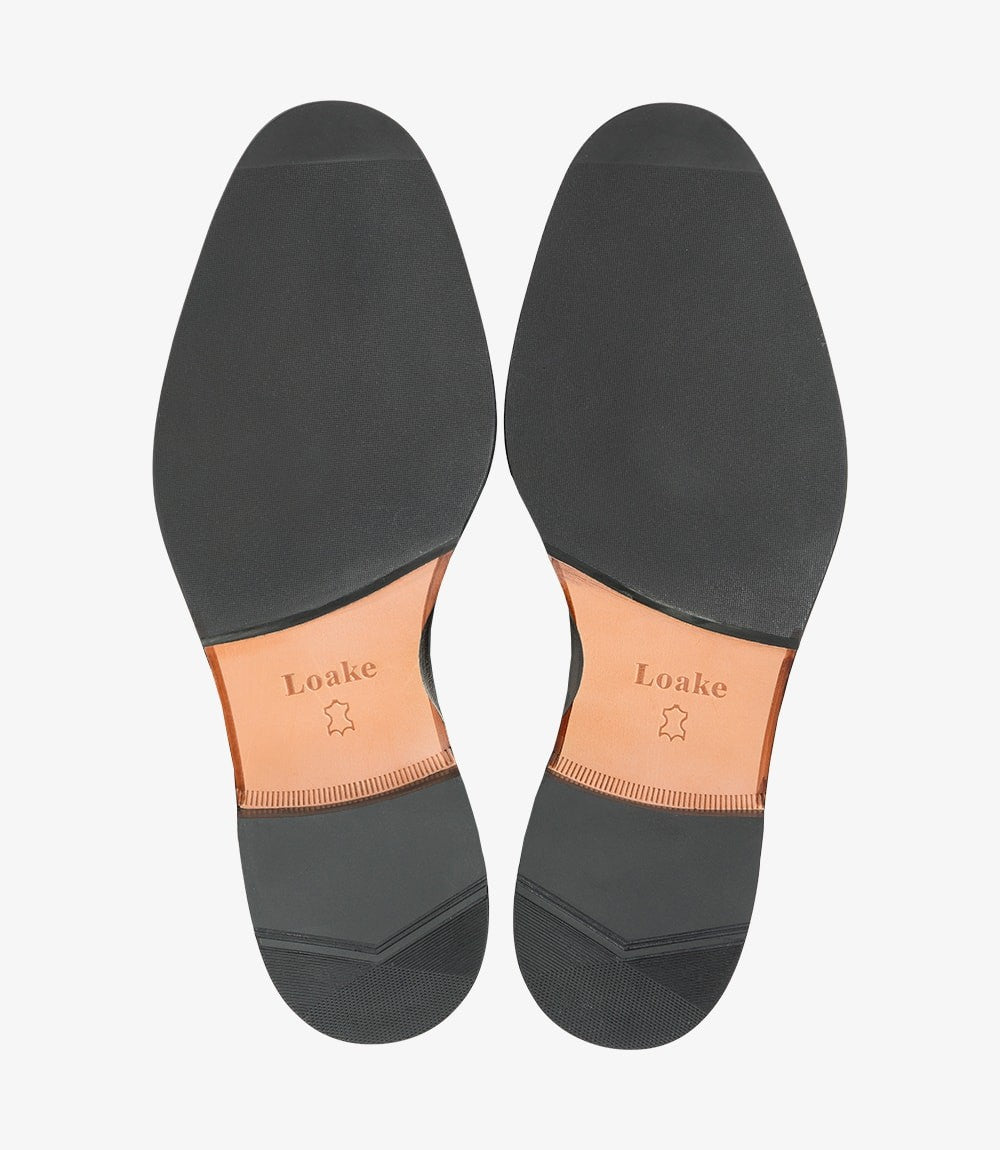 Loake Woodstock Black Oxford Brogues Sole Detail | Men's Formal Shoes