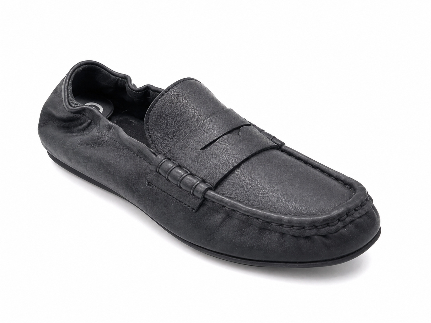 Oscar William Women's Black Soft Leather Loafers