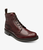 Loake Bedale Burgundy Brogue Derby Boots | Handmade Men's Boots
