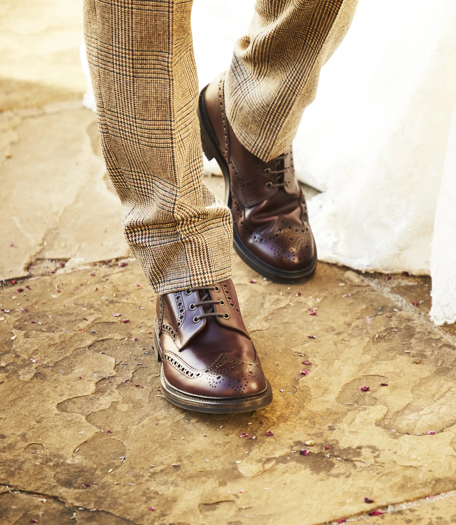 Loake Bedale Burgundy Brogue Derby Boots Life Style