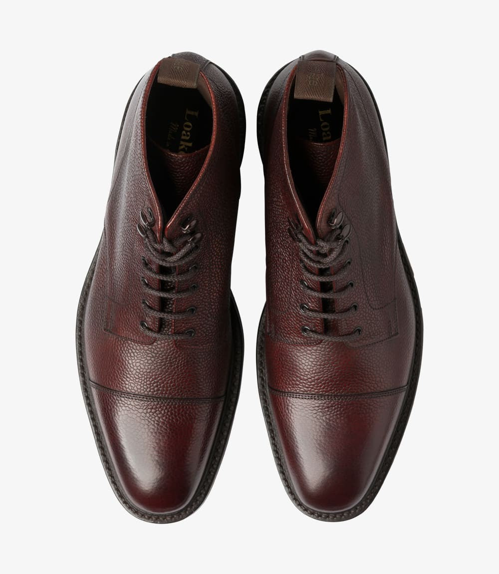 Loake Roehampton Oxblood Grain Derby Boots