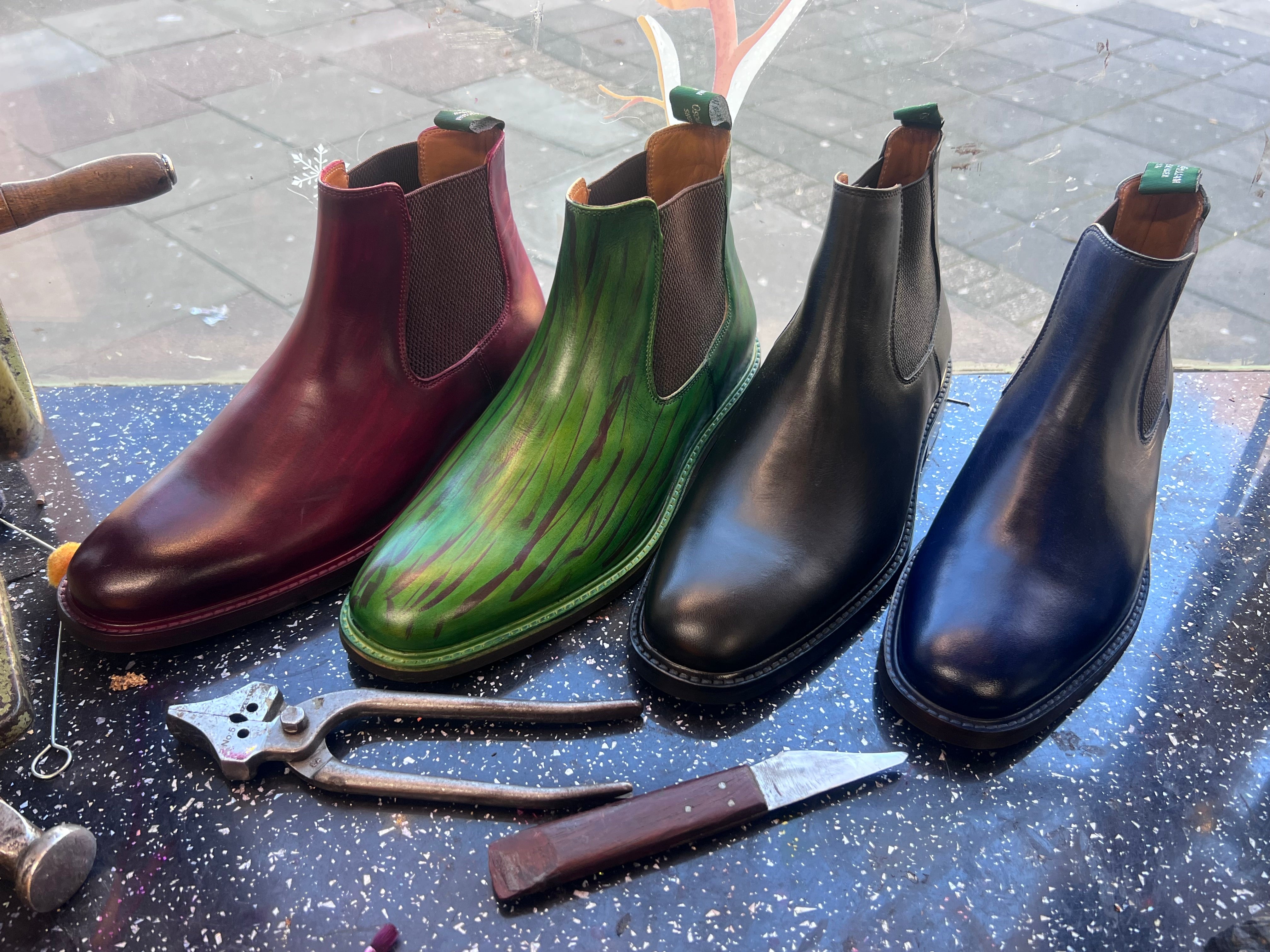 Oscar William Charlie Handmade Chelsea Boots – Studded Rubber Sole