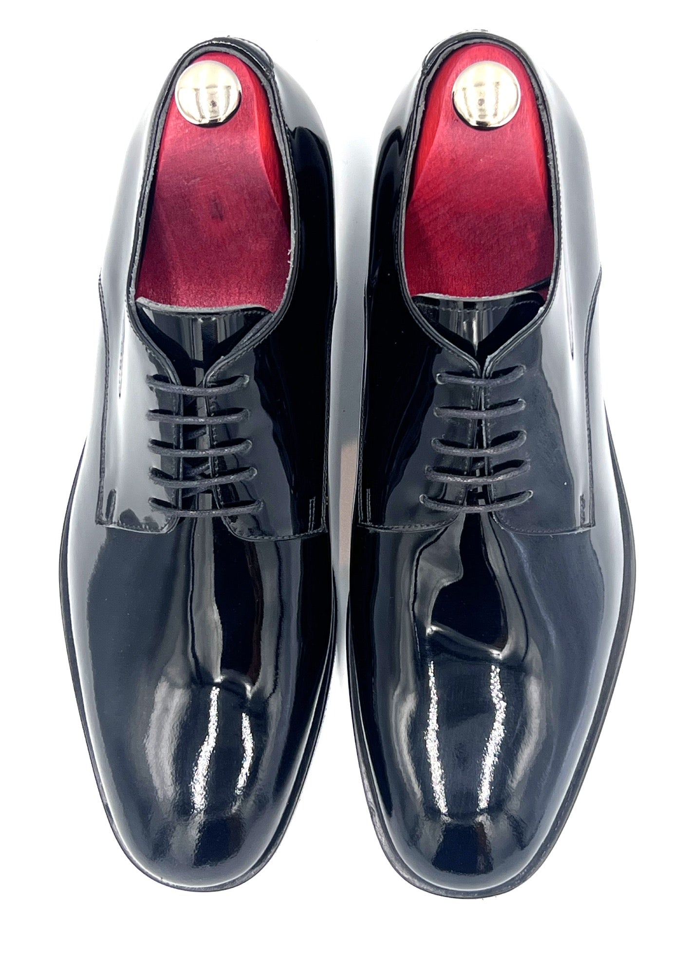 Oscar William Black Patent Derby Shoes