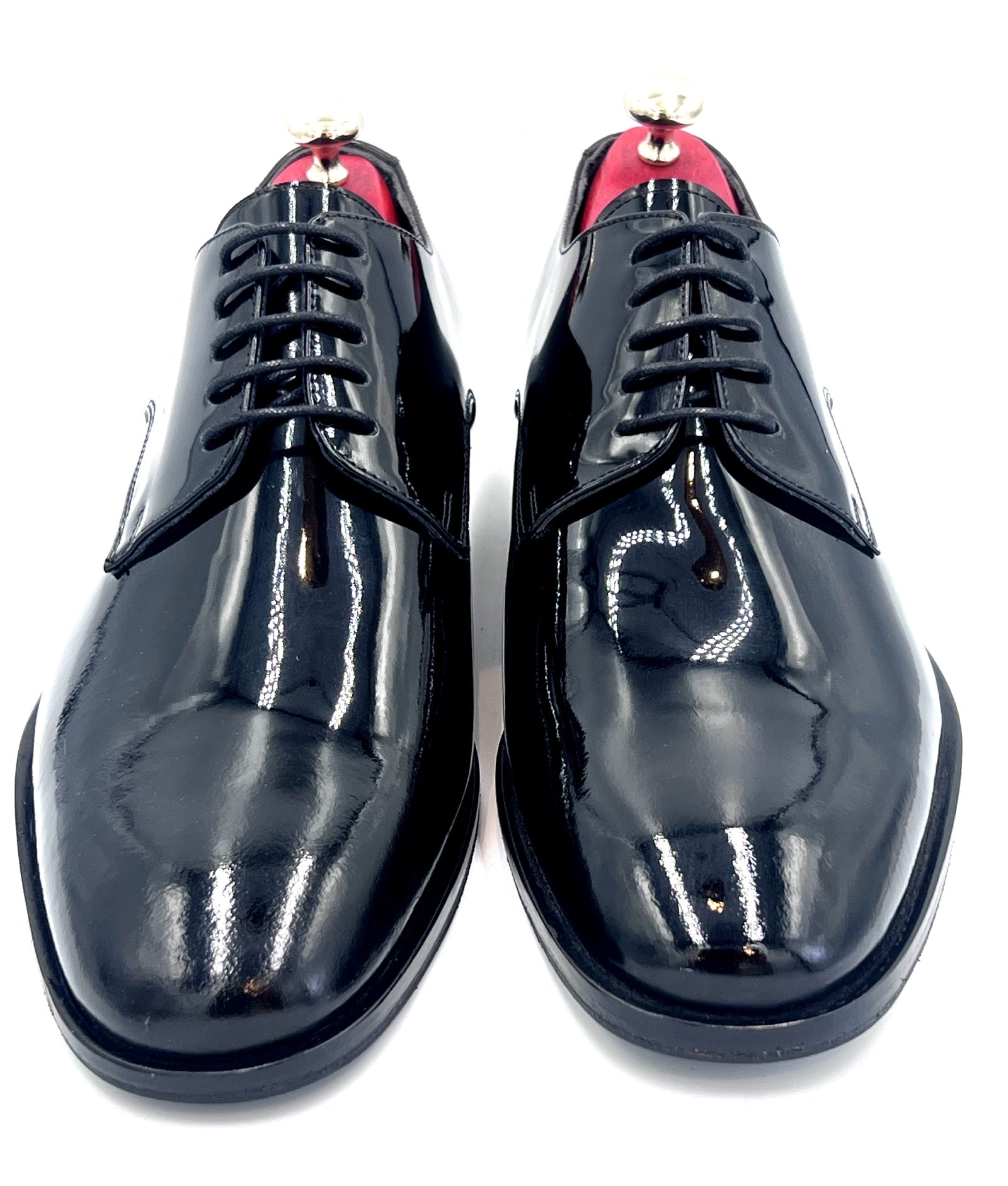 Oscar William Black Patent Derby Shoes