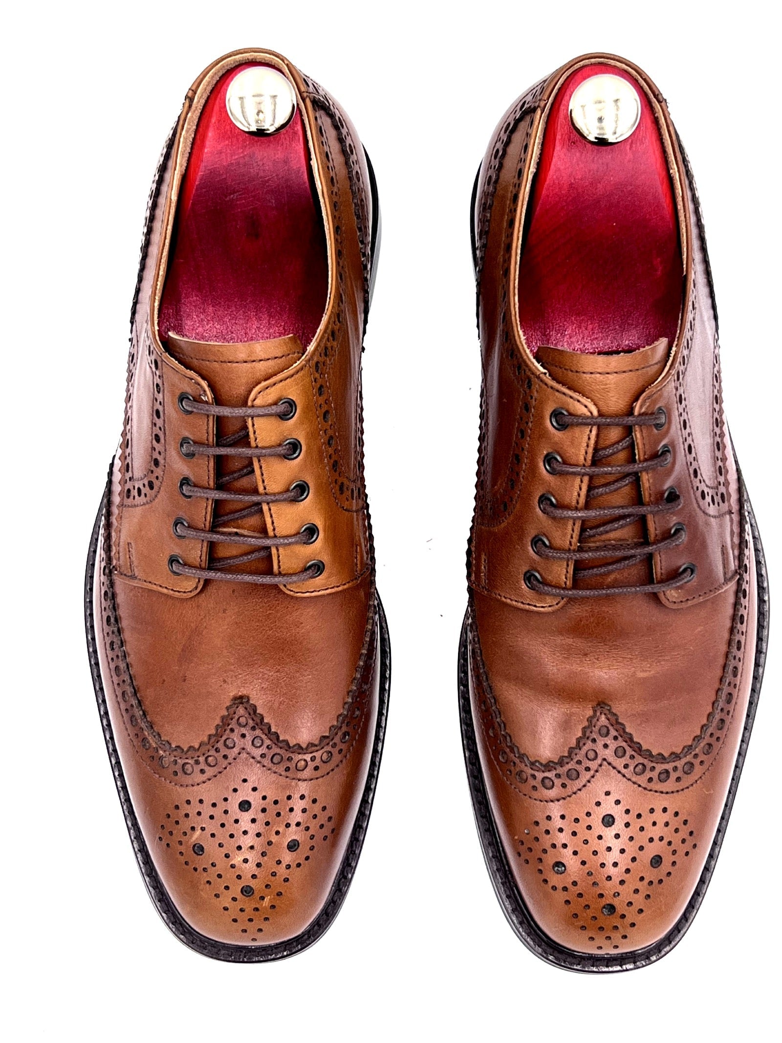 Black Full Brogue Dress Shoes with Dainite Sole | Oscar William