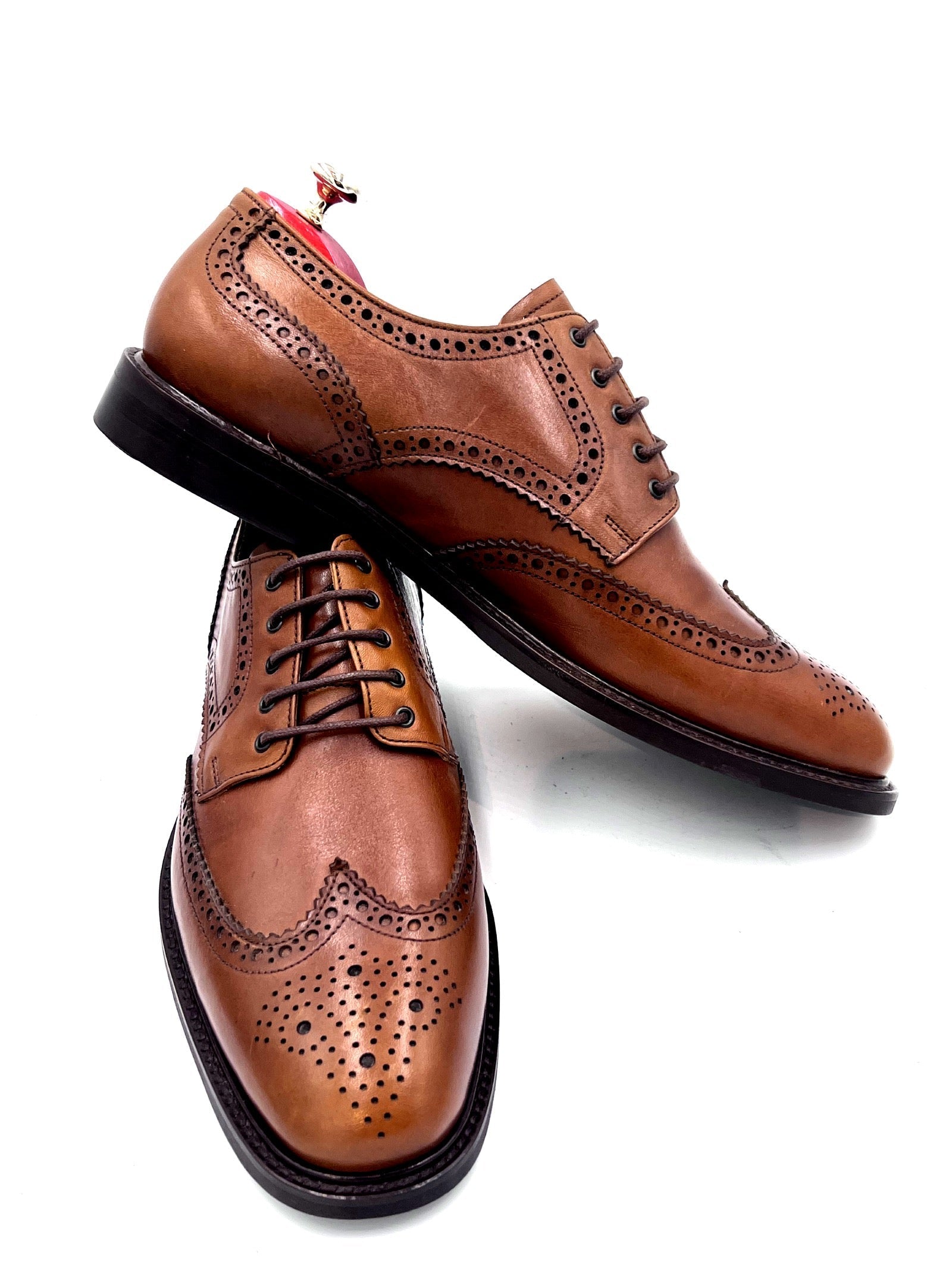 Black Full Brogue Dress Shoes with Dainite Sole | Oscar William